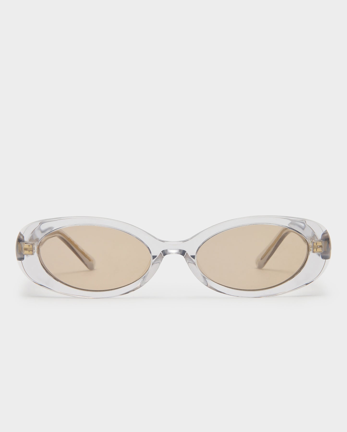 The Morgan Crystal Mauve Female Oval Sunglasses | Luv Lou