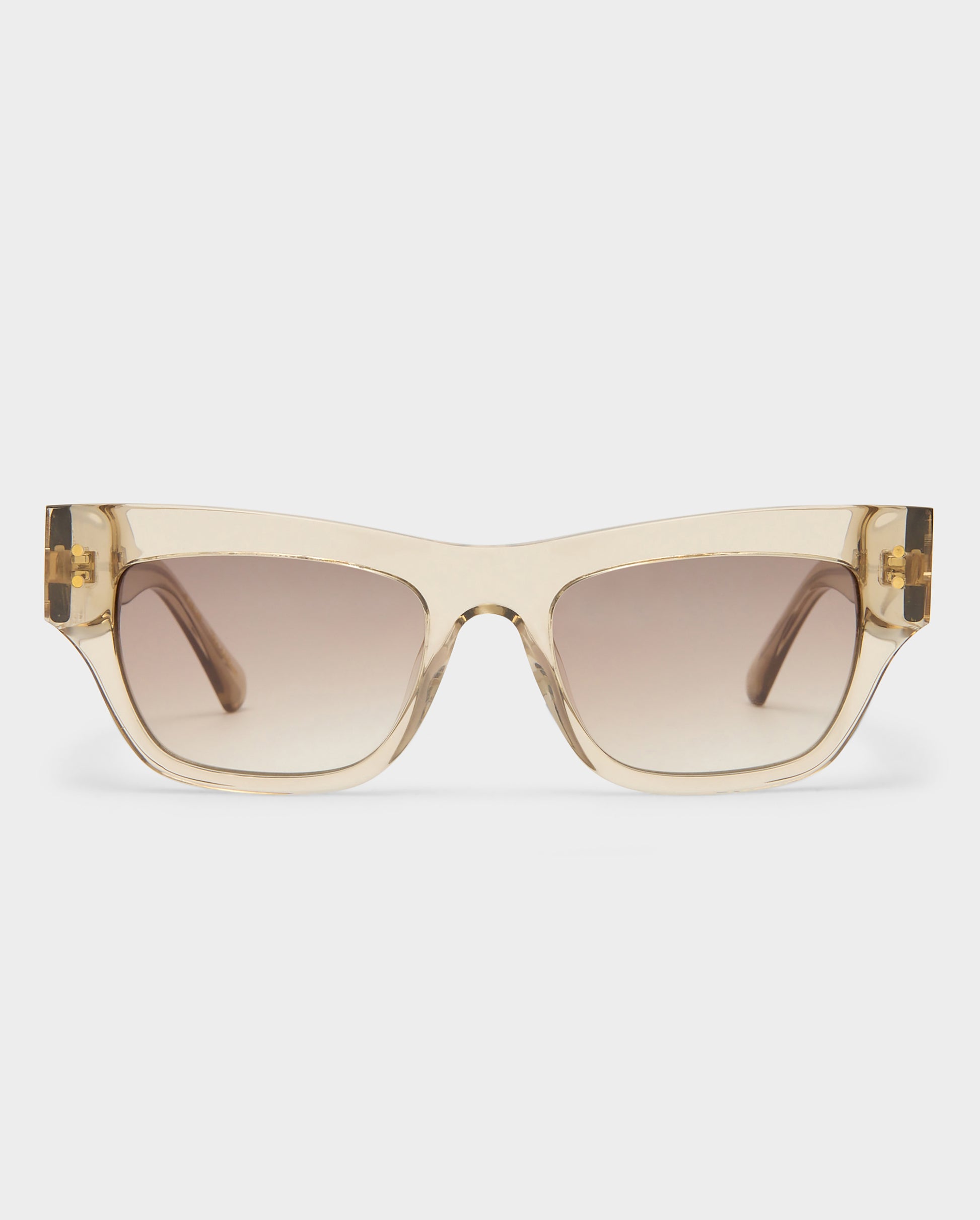 The Addison Crystal Latte Female Cat-Eye Sunglasses | Luv Lou