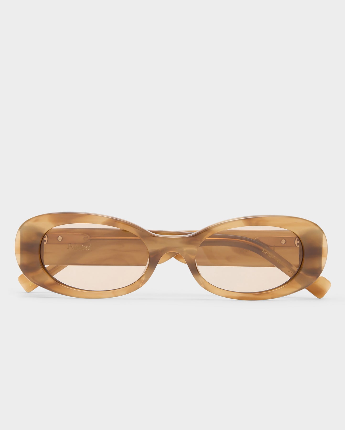 The Ellidy Hazelnut Female Oval Sunglasses | Luv Lou