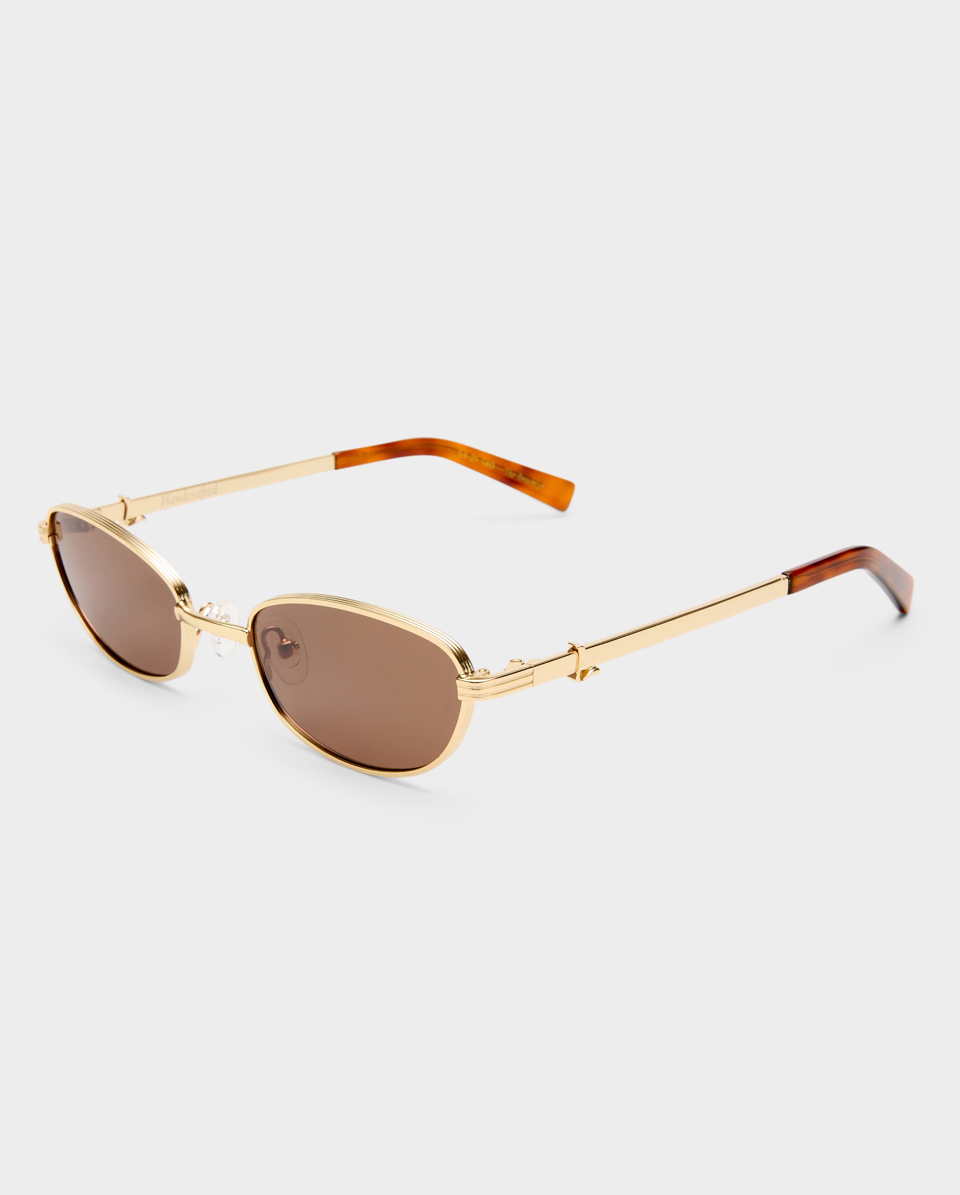 The Brooklyn Gold Female Oval Sunglasses | Luv Lou