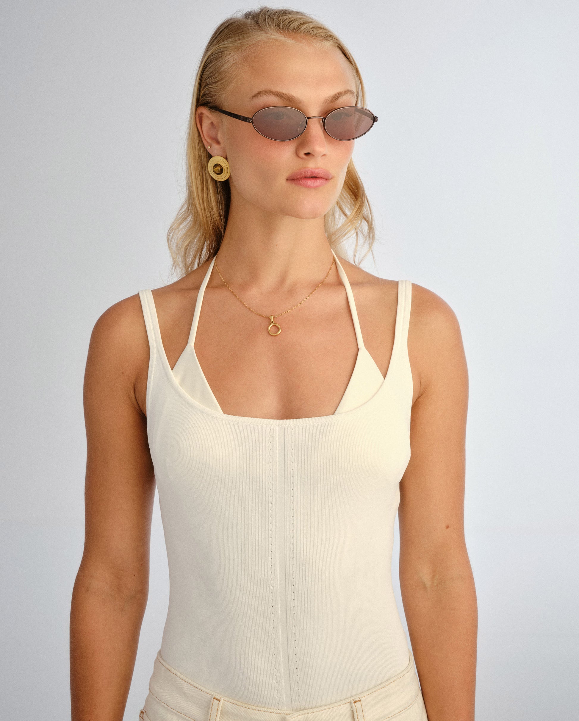 The Kendall Bronze Female Oval Sunglasses | Luv Lou