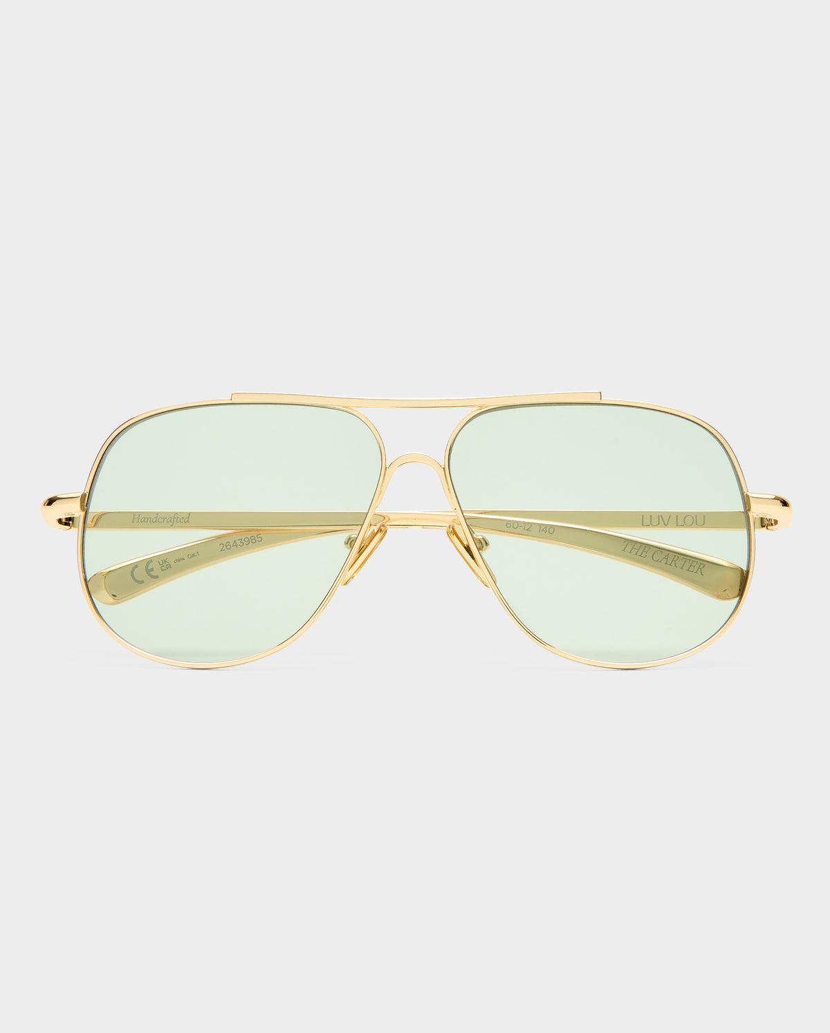 The Carter Bright Gold Female Aviator Sunglasses | Luv Lou
