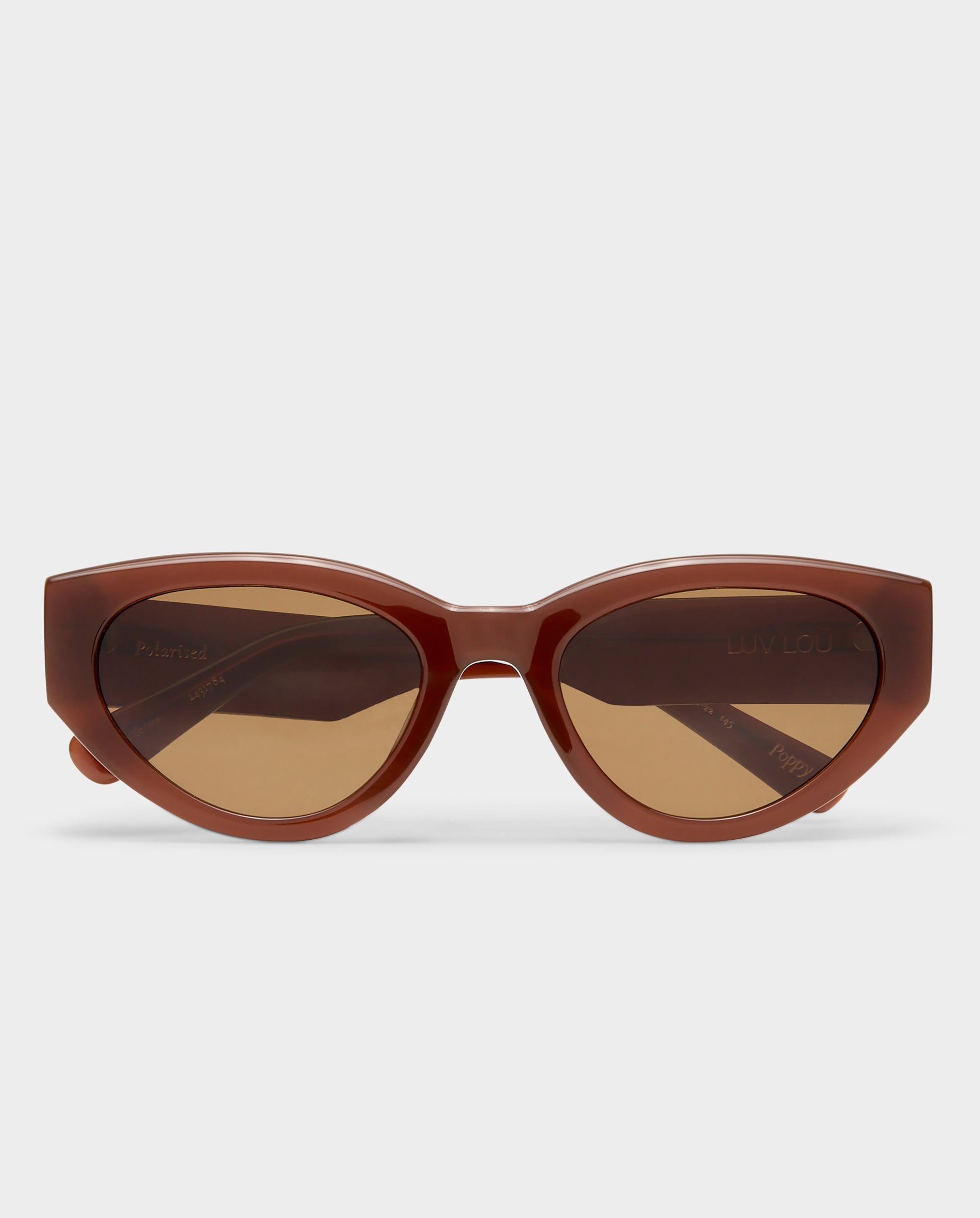 The Poppy Chocolate Female Cat-Eye Sunglasses | Luv Lou